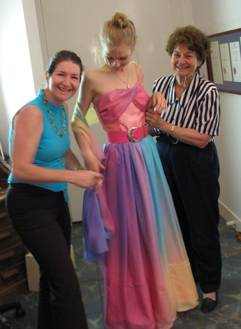 Margaret with her physiotherapist daughter Joanne and her granddaughter Claire.